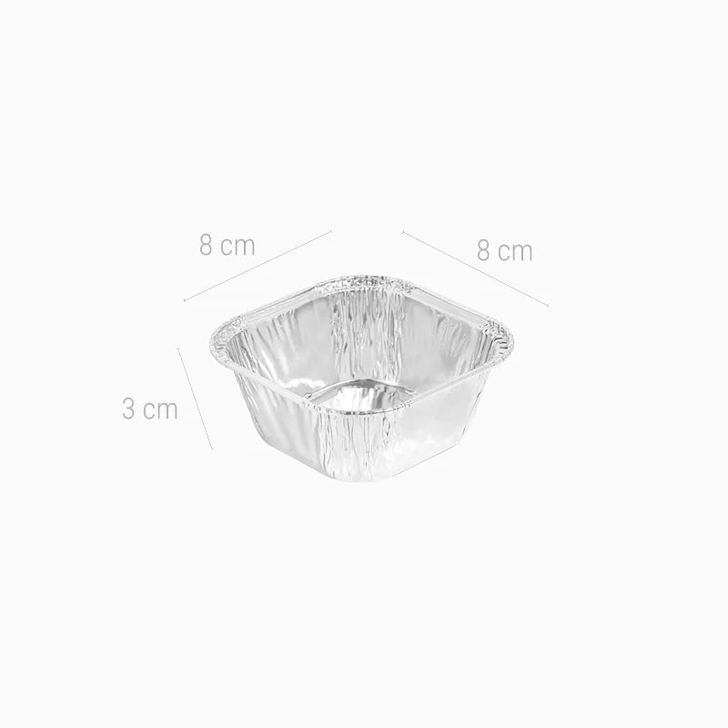 Bandeja Aluminio Tocino de Cielo 8 x 8 x 3 cm (6 uds)