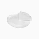 Bandeja Redonda Cartón con Blonda Ø 21 cm Blanco (216 uds)