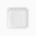 Plato Llano Cuadrado Cartón Biodegradable 26 x 26 cm Blanco (100 uds)