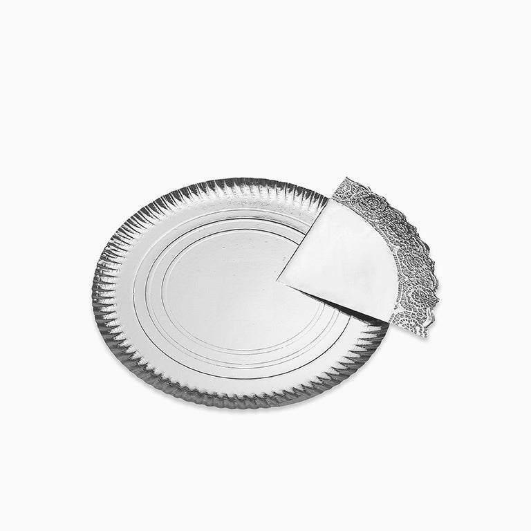 Bandeja Blonda Redonda Ø 23 cm Plata