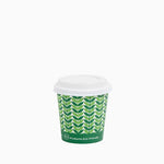 Vaso Eco Green Cartón 120cc con Tapa Drink 12 uds