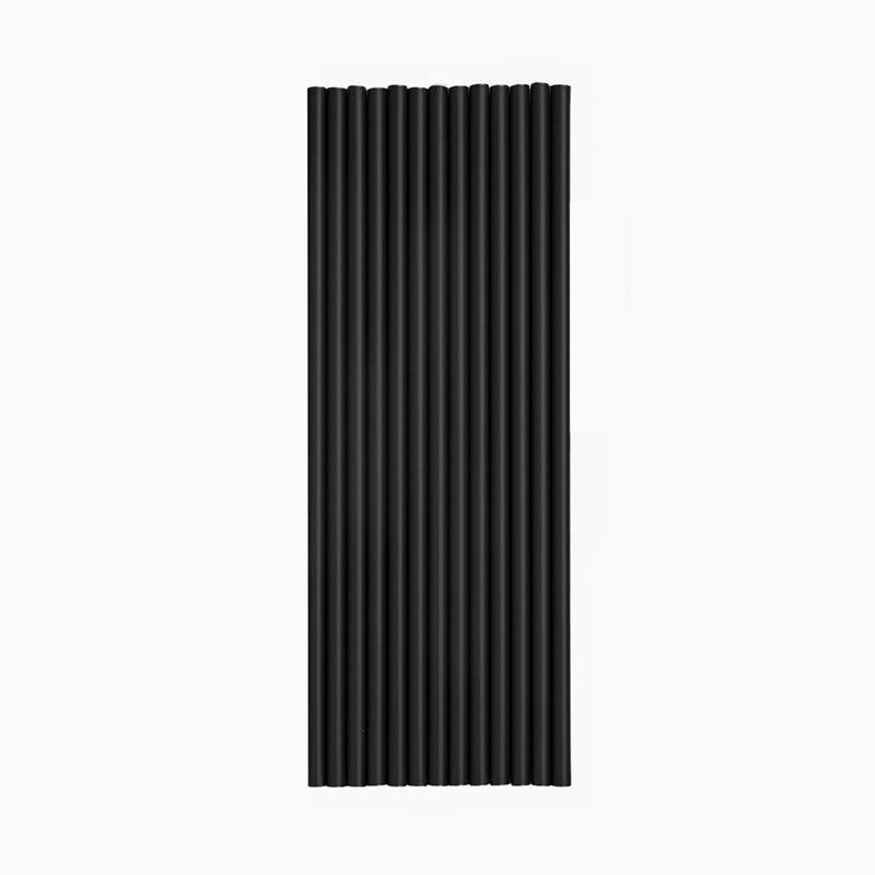Pajita Plástico PP Reutilizable 20 cm Negro (20 uds)