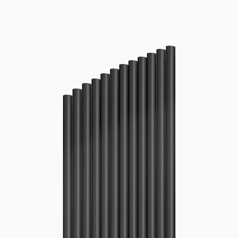 Cañitas Plástico Reutilizables Flexibles 20 cm Negro 1920 uds