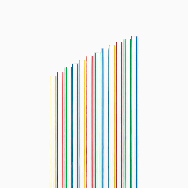 Pajita Plástico PP Reutilizable 20 cm Rayas Multicolor (640 uds)