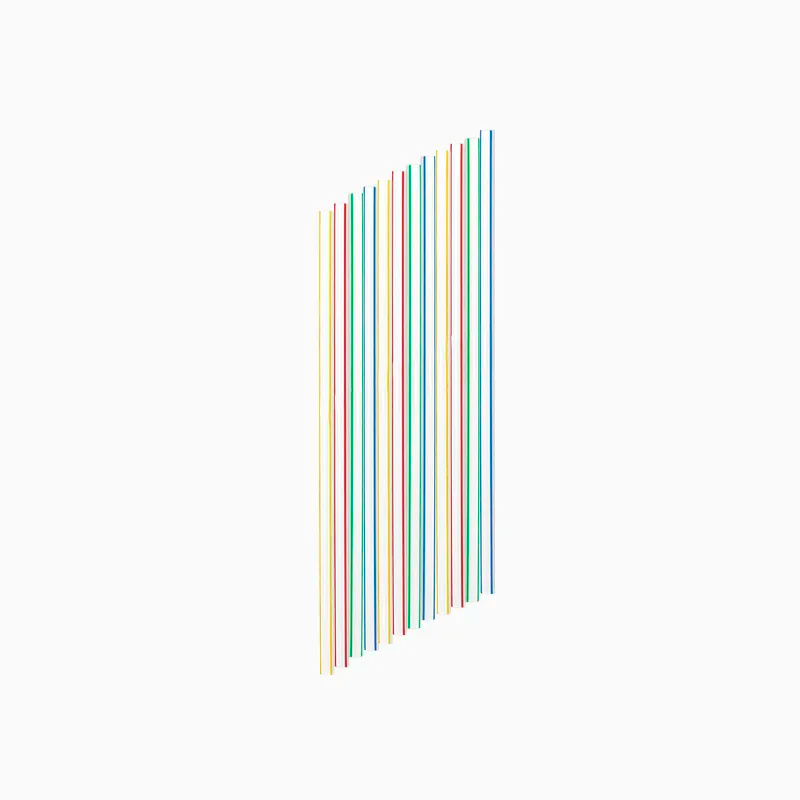 Pajita Plástico PP Reutilizable 20 cm Rayas Multicolor (640 uds)