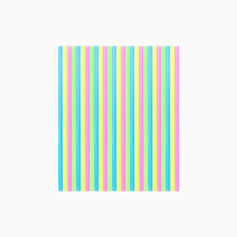 Pajita Cocktail Plástico PP Reutilizable 18 cm Multicolor (50 uds)