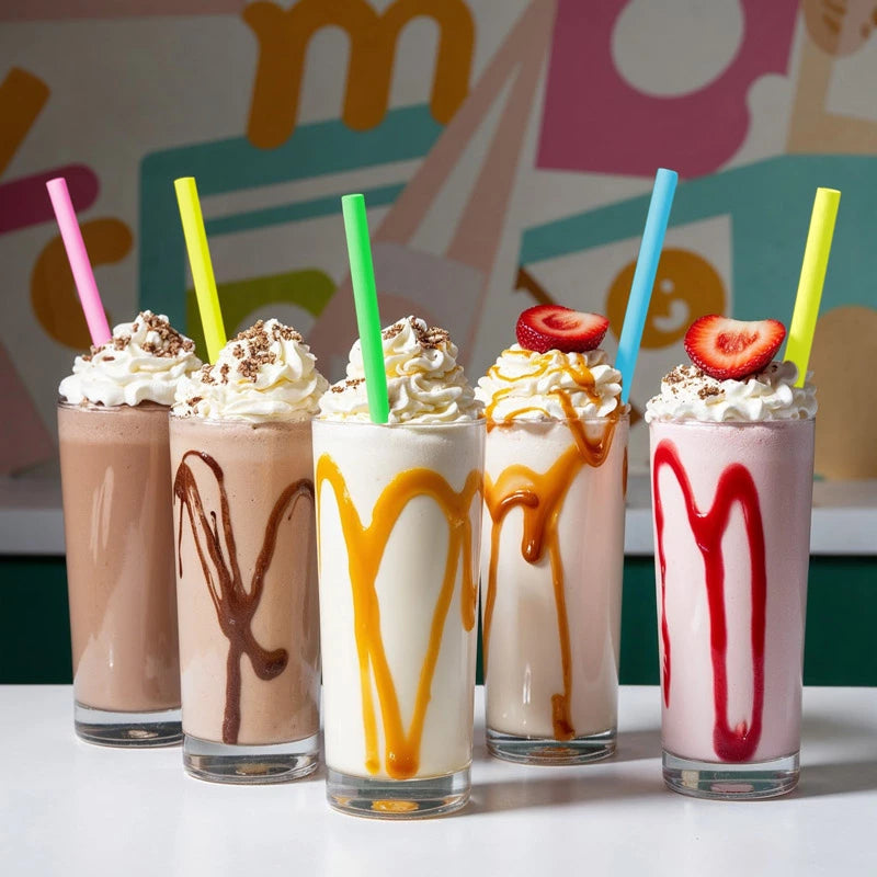 Pajita Extragruesa Plástico PP Reutilizable 21 cm Multicolor (25 uds)