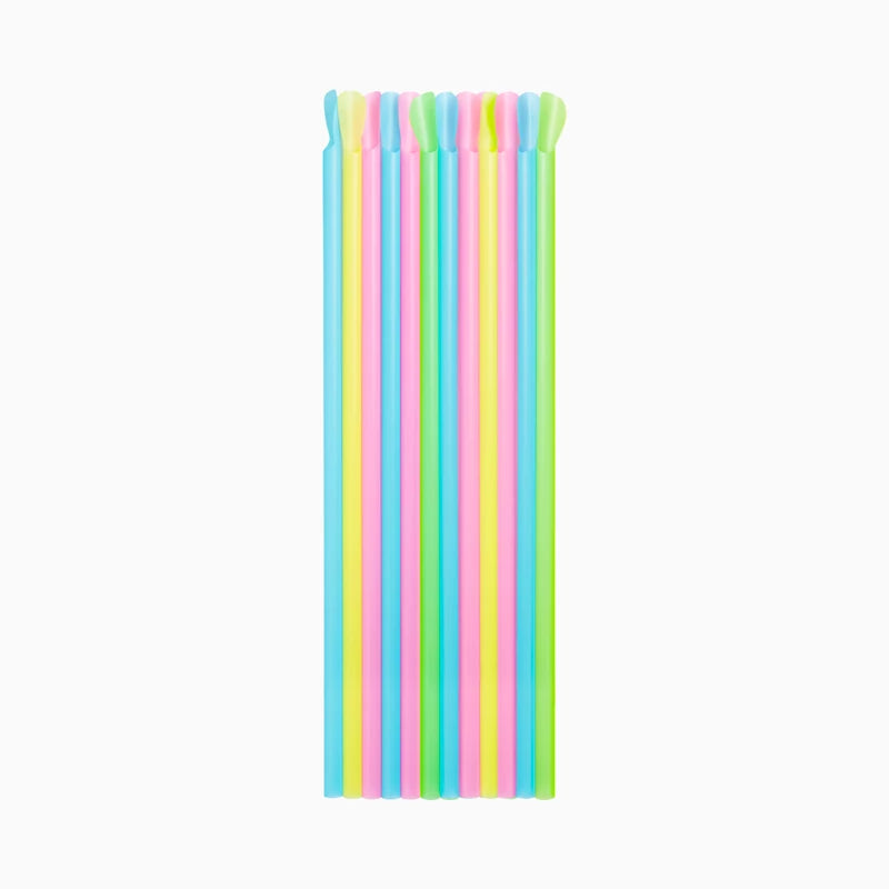 Pajita Cuchara Plástico PP Reutilizable 20 cm Multicolor (25 uds)
