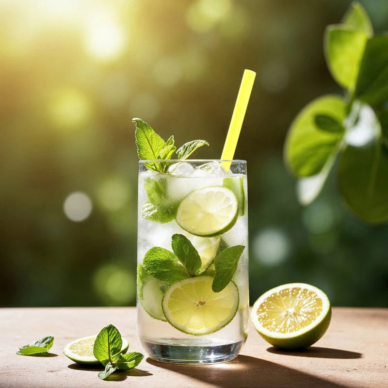 Pajita Flexible Plástico PP Reutilizable Enfundadas 21 cm Multicolor (100 uds)