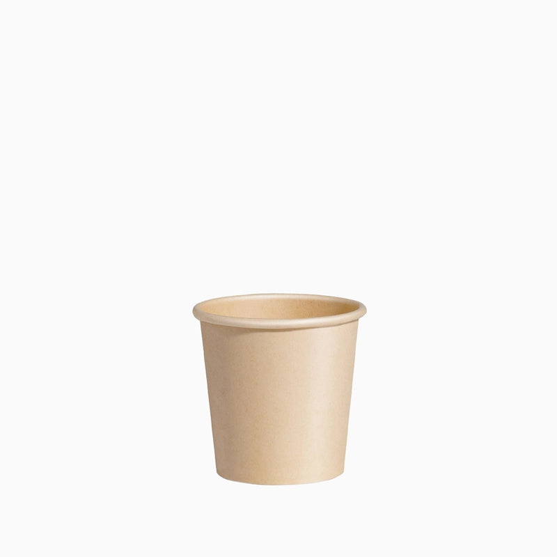 Vaso Biodegradable Cartón 80 cc Kraft Take Away 50 uds