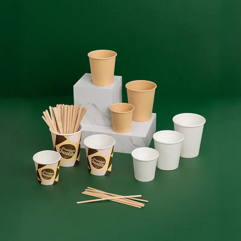 Vaso Cartón + PE 80 cc Kraft Take Away (50 uds)