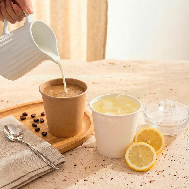 Vaso Cartón + PE 300 cc Blanco Take Away (12 uds)