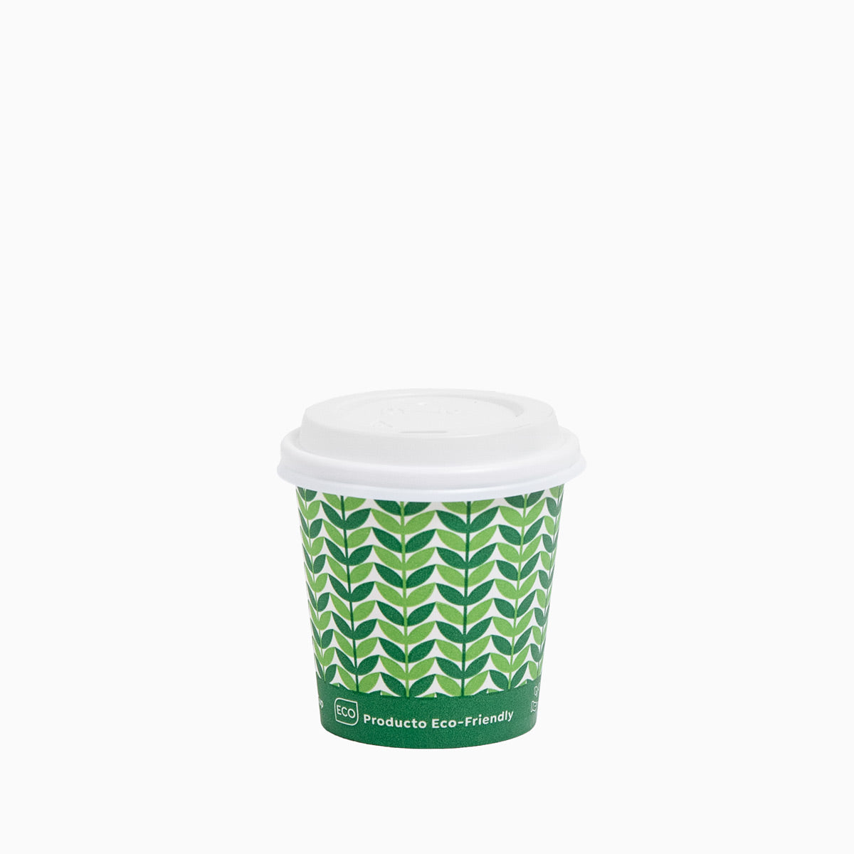 Vaso Eco Green Cartón 120cc con Tapa Drink 25 uds