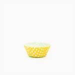 Molde Bombón Redondo Papel Vichy Ø 2.2 x 2 cm Amarillo (90 uds)