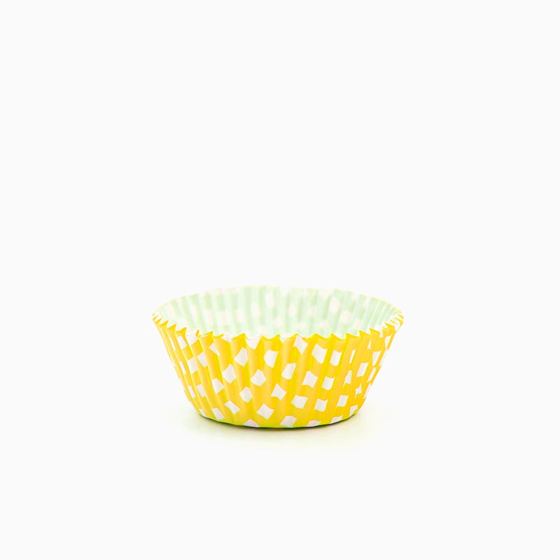 Molde Magdalena Redondo Papel Vichy Ø 4.4 x 2.8 cm Amarillo (60 uds)