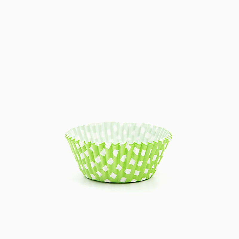 Molde Magdalena Redondo Papel Vichy Ø 4.4 x 2.8 cm Verde Lima (60 uds)