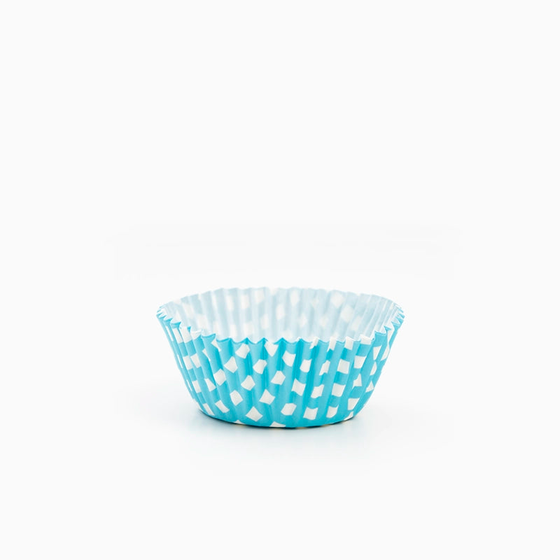 Molde Magdalena Redondo Papel Vichy Ø 5.2 x 3 cm Azul (50 uds)