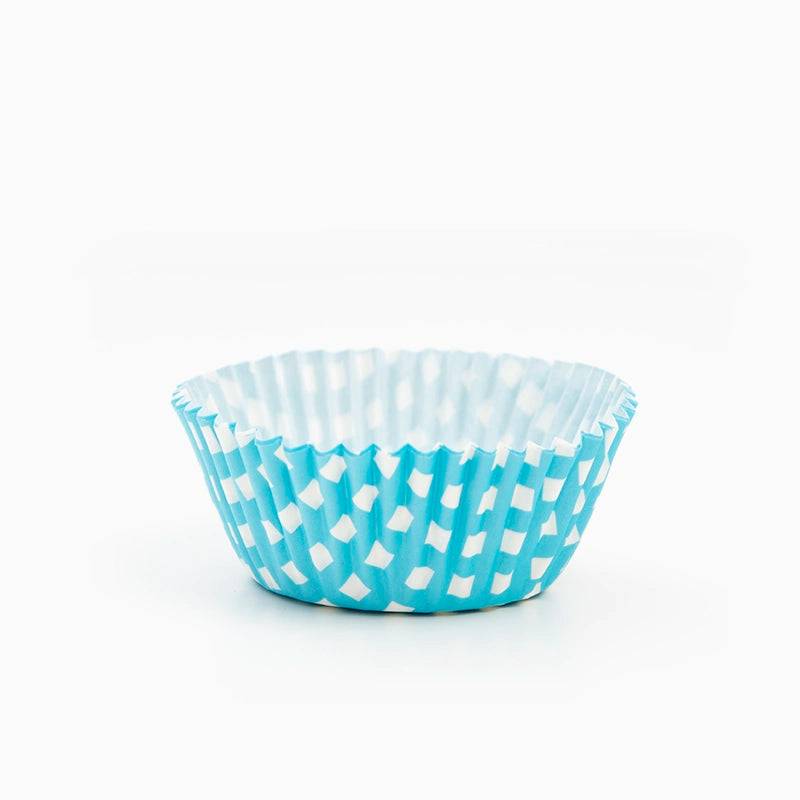 Molde Magdalena Redondo Papel Vichy Ø 5.2 x 3 cm Azul (50 uds)