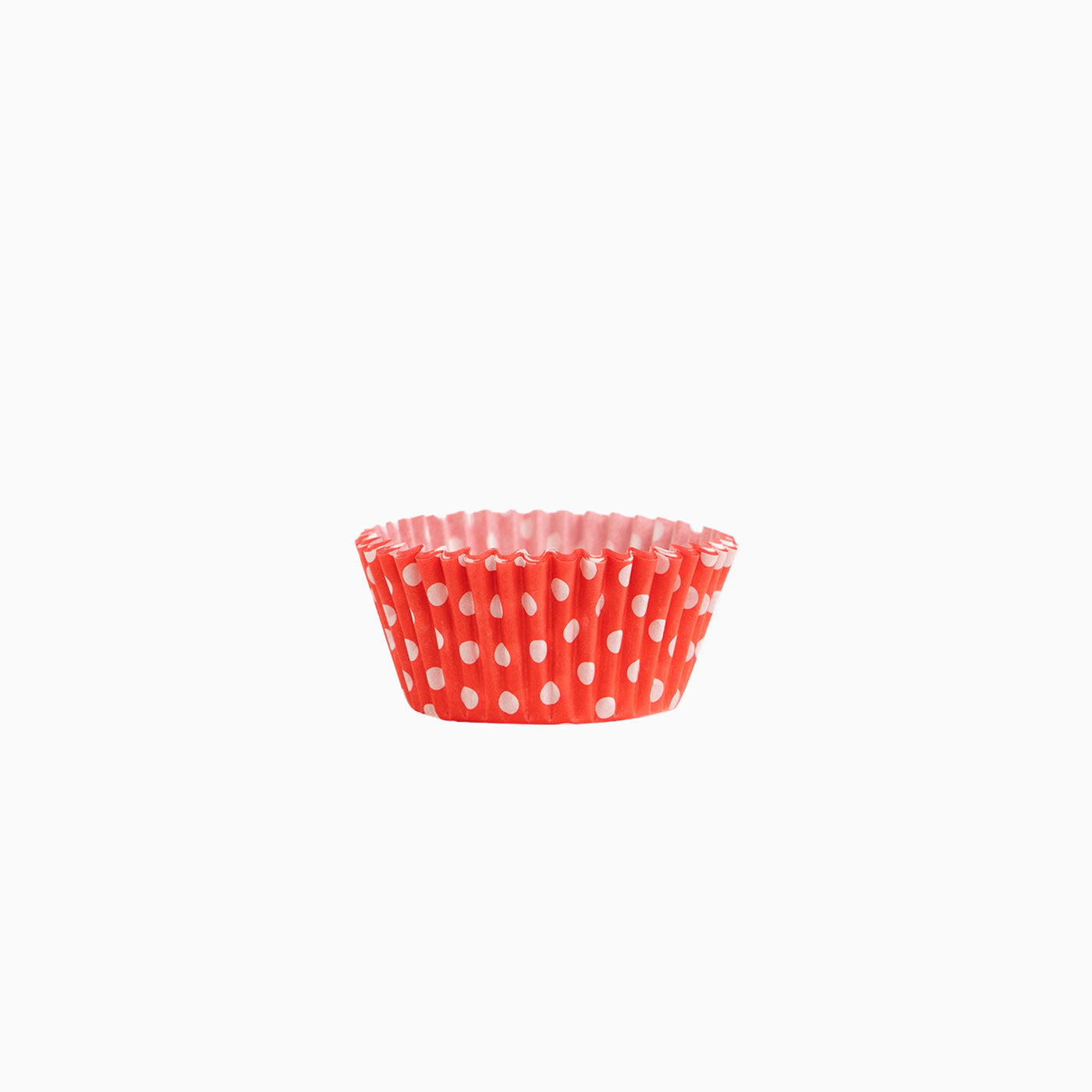 Molde Papel Bombón Redondo Ø 2,2 x 2 cm Rojo con Lunares