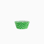 Molde Bombón Redondo Papel Lunares Ø 2.2 x 2 cm Verde (90 uds)