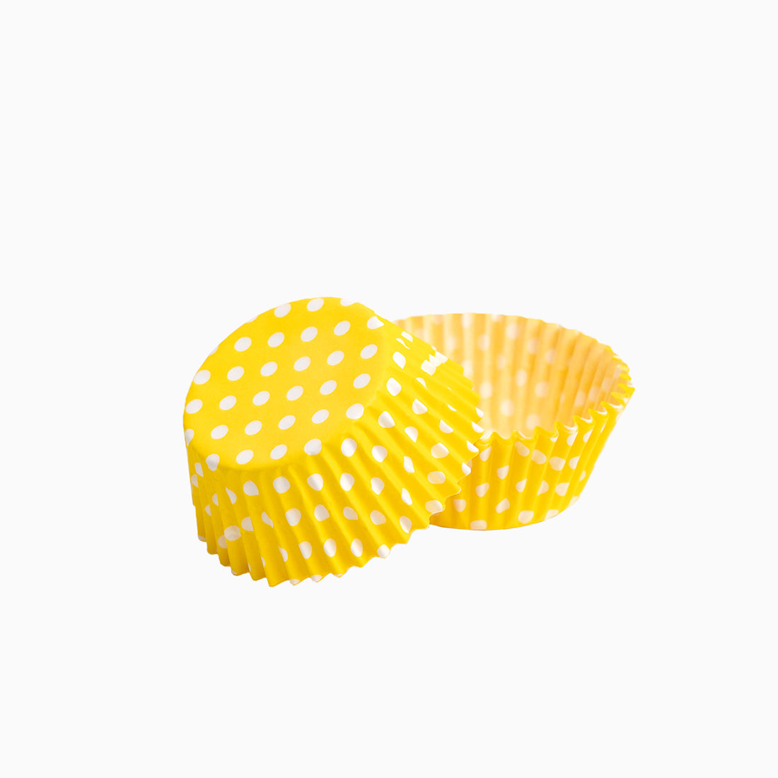 Molde Magdalena Papel Redondo Ø4,4 x 2,8 cm Amarillo con Lunares Estilo 2