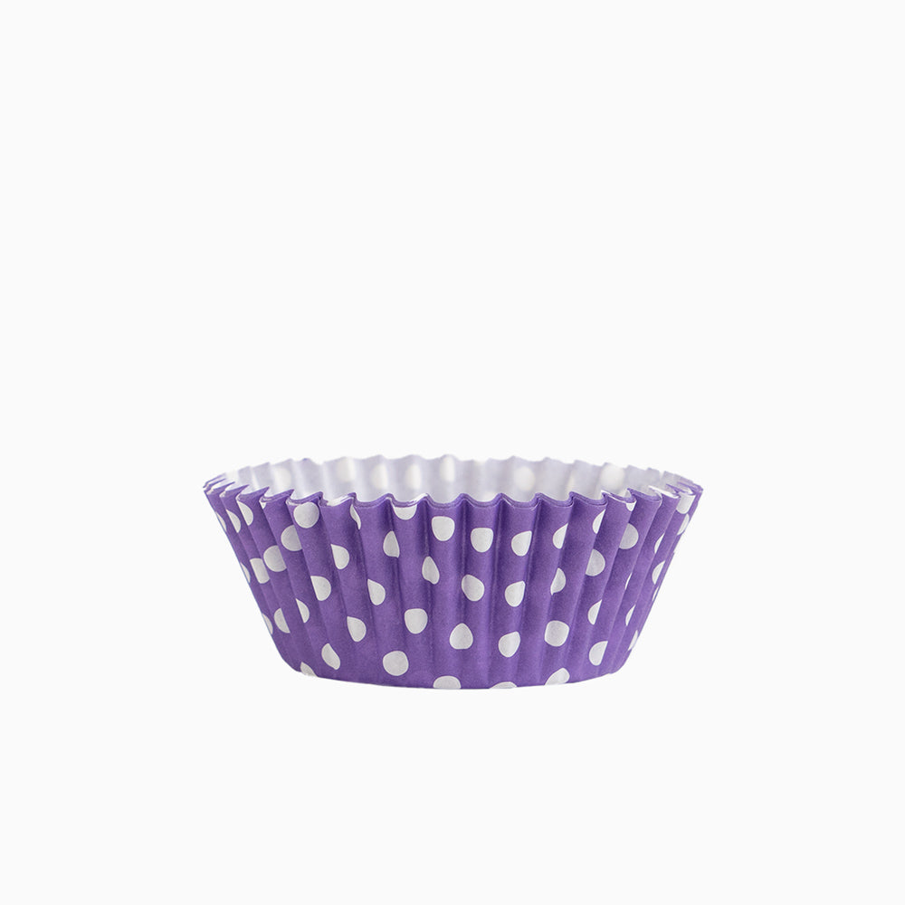 Molde Magdalena Redondo Grande Ø 5,2 x 3 cm Morado con Lunares