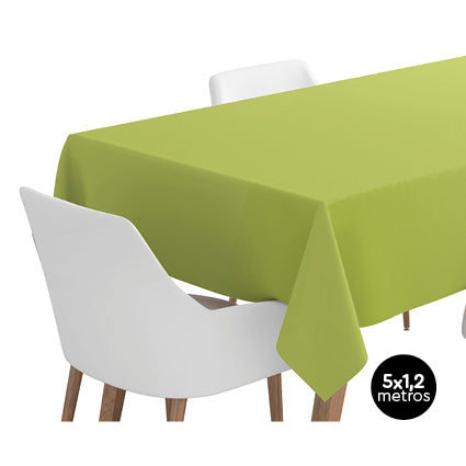Rollo Mantel Papel Impermeable 1.20 x 5 m Verde Lima (25 uds)