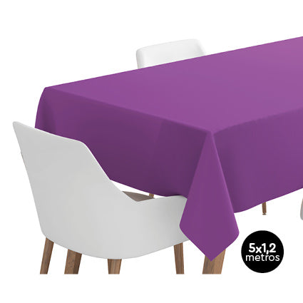 Rollo Mantel Papel Impermeable 1.20 x 5 m Morado (25 uds)
