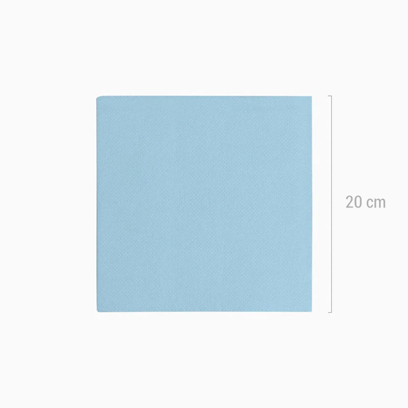 Servilleta Punta Punta 40 x 40 cm Azul Pastel 50 uds