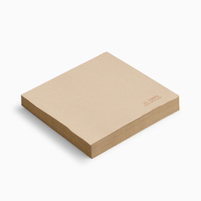Servilleta Papel Punta Punta 40 x 40 cm Kraft Nature (1200 uds)
