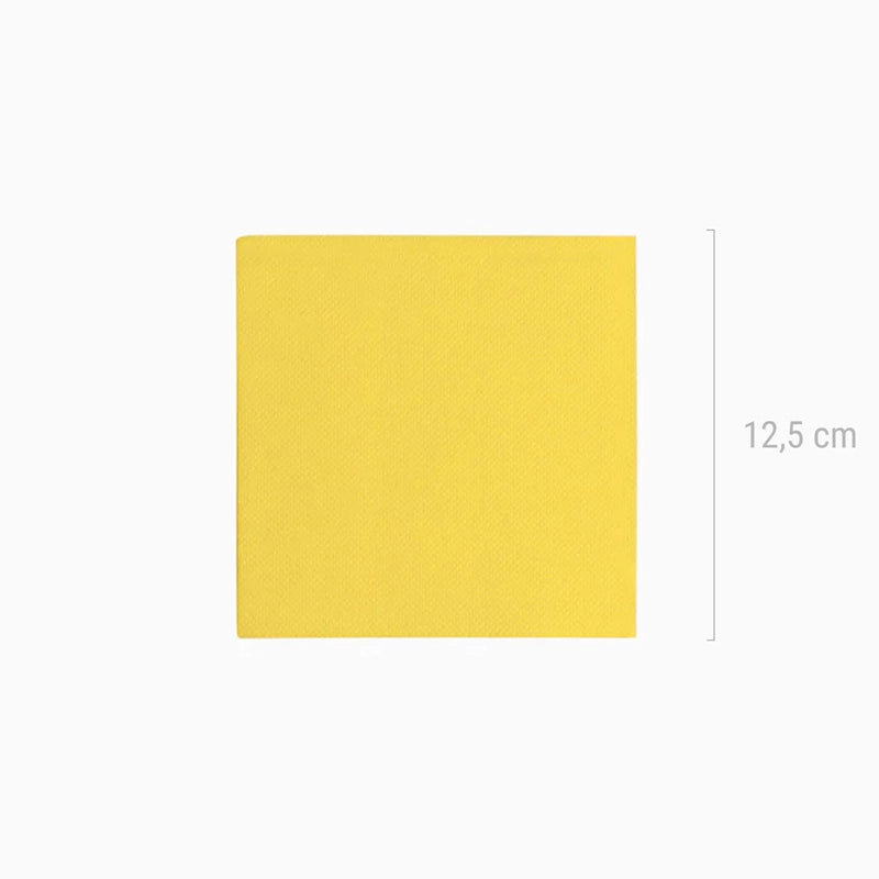 Servilleta Postre Papel Punta Punta 25 x 25 cm Amarillo 50 uds