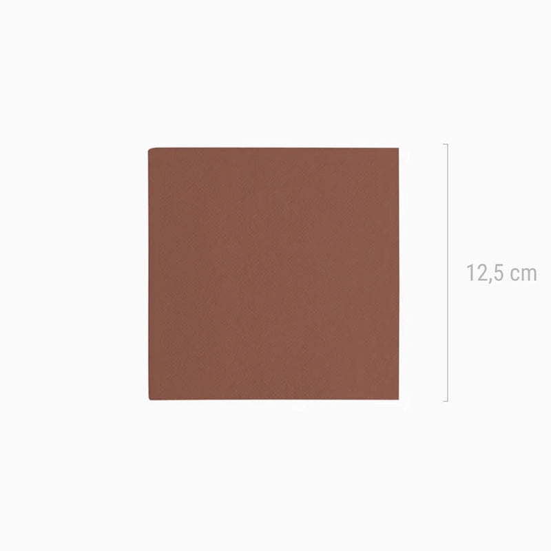 Servilleta Postre Papel Punta Punta 25 x 25 cm Marrón 50 uds