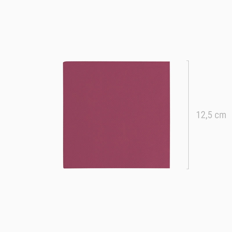 Servilleta Postre Papel Punta Punta 25 x 25 cm Granate (50 uds)