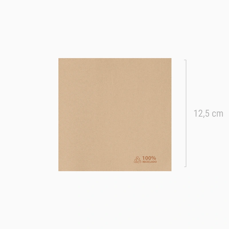 Servilleta Postre Papel Punta Punta 25 x 25 cm Kraft (50 uds)
