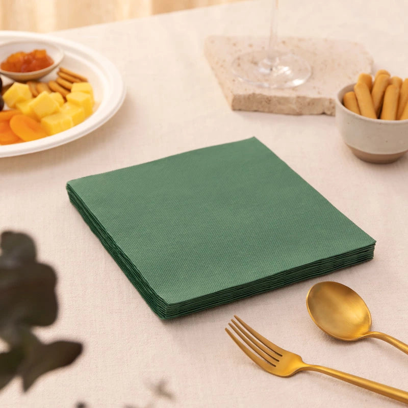 Servilleta Papel Punta Punta 40 x 40 cm Verde Oscuro (1200 uds)