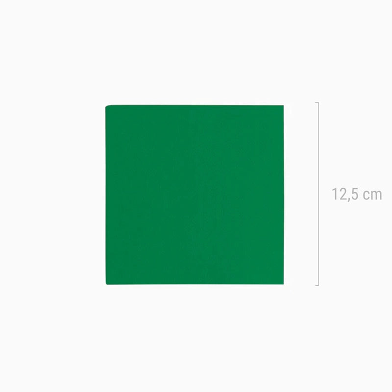Servilleta Postre Papel Punta Punta 25 x 25 cm Verde Oscuro 50 uds