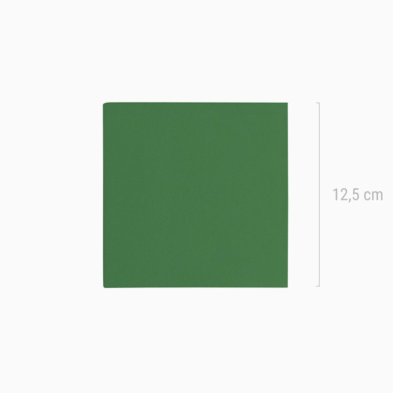 Servilleta Postre Papel Punta Punta 25 x 25 cm Verde Oscuro (1200 uds)