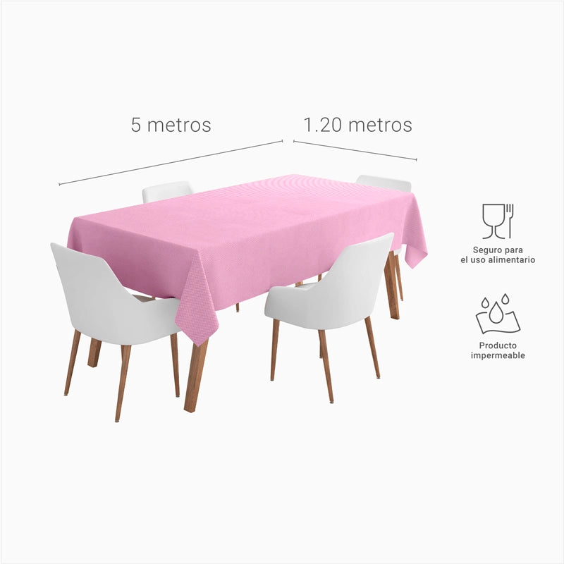 Rollo Mantel TNT 1.20 x 5 m Rosa Pastel (16 uds)