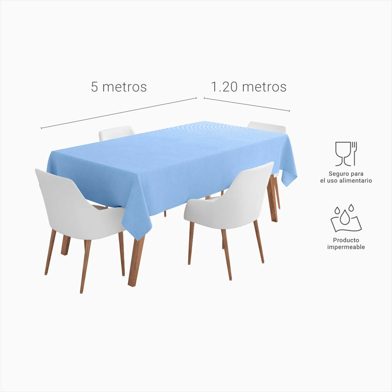 Rollo Mantel TNT 1.20 x 5 m Azul Pastel (1 ud)