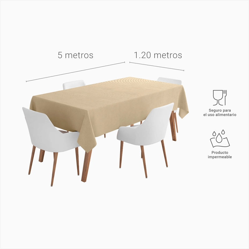 Rollo Mantel TNT 1.20 x 5 m Crema (16 uds)