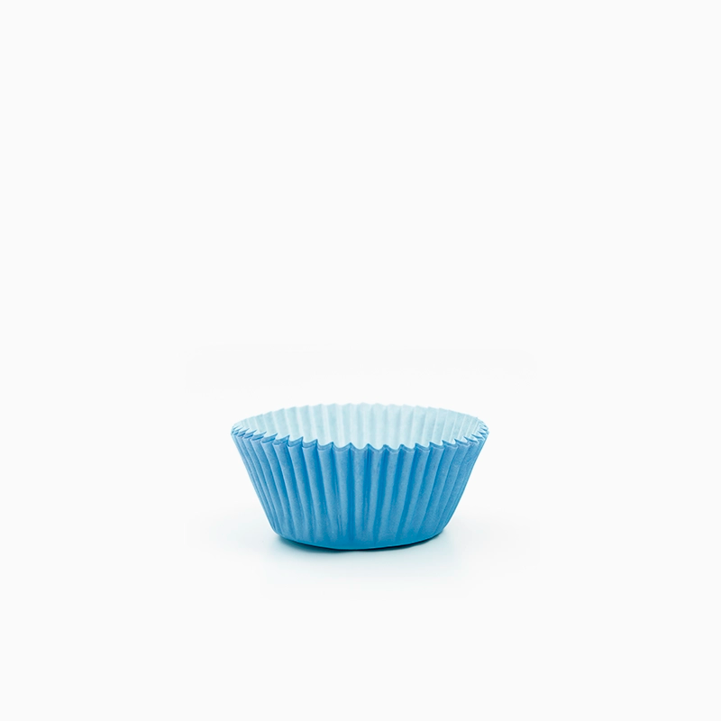 Molde Bombón Redondo Papel Ø 2.2 x 2 cm Azul (90 uds)