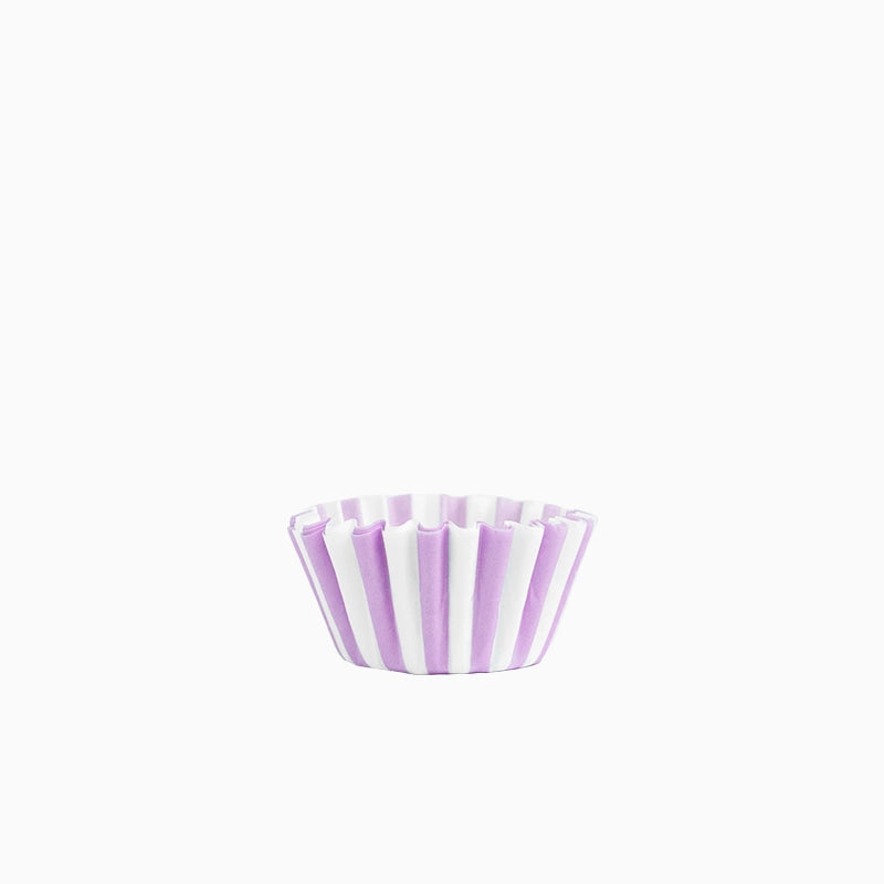 Molde Bombón Redondo Papel Rayas Ø 2.2 x 2 cm Lavanda