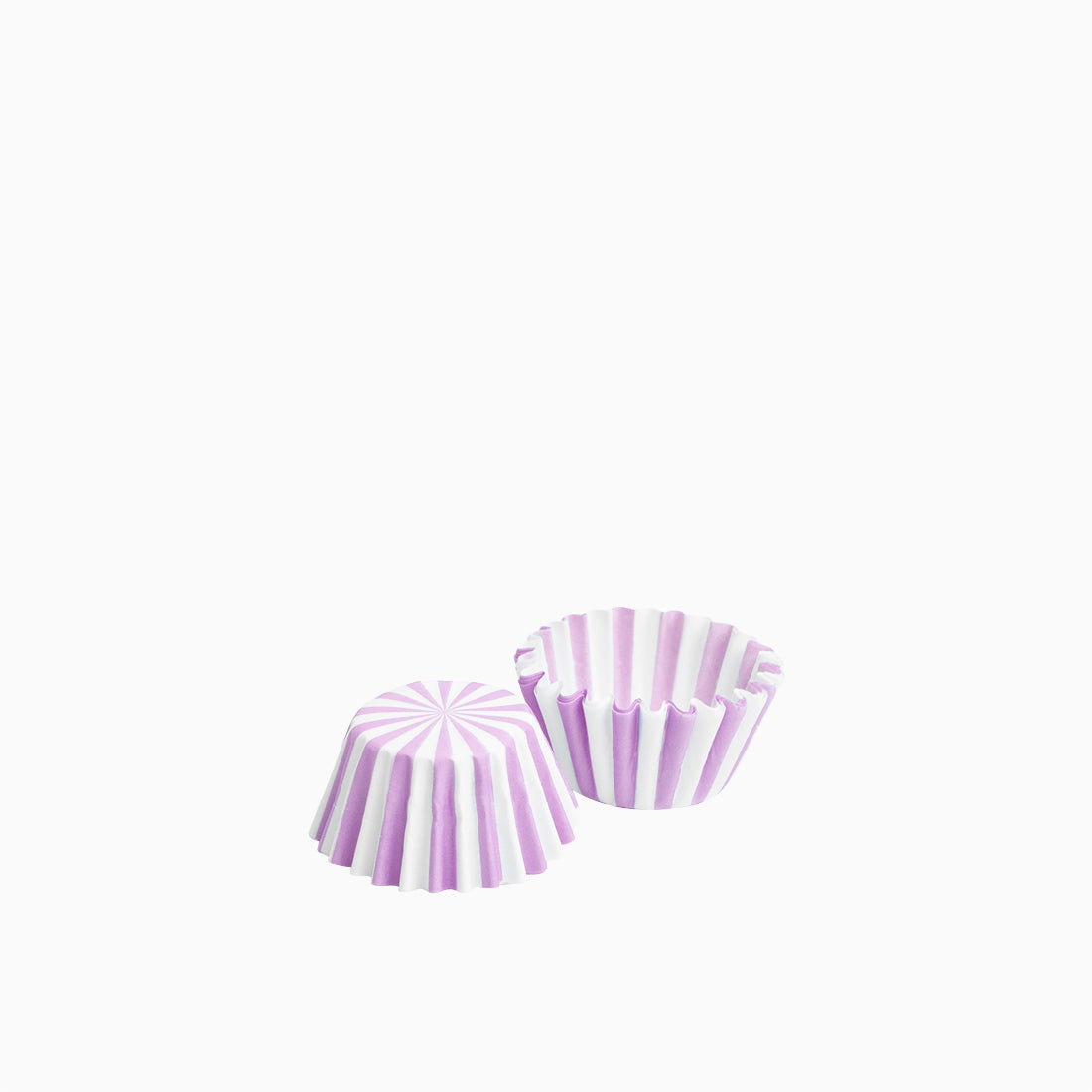 Molde Bombón Redondo Papel Rayas Ø 2.2 x 2 cm Lavanda
