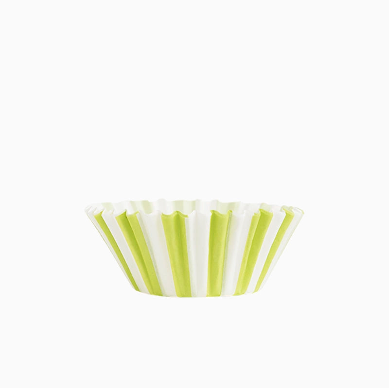 Molde Magdalena Redondo Papel Rayas Ø 4.4 x 2.8 cm Verde Lima (60 uds)