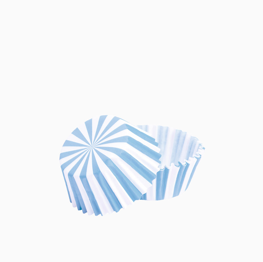 Molde Magdalena Redondo Papel Rayas Ø 4.4 x 2.8 cm Azul (60 uds)