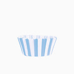 Molde Magdalena Redondo Papel Rayas Ø 5.2 x 3 cm Azul (50 uds)