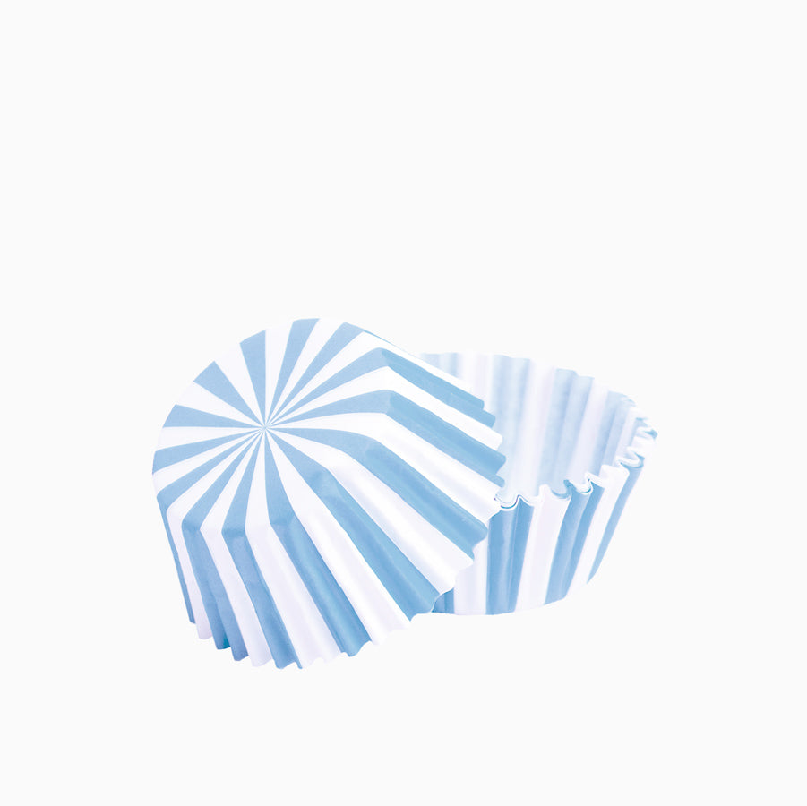 Molde Magdalena Redondo Papel Rayas Ø 5.2 x 3 cm Azul (50 uds)