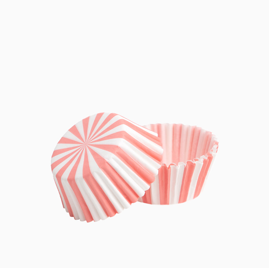 Molde Magdalena Redondo Papel Rayas Ø 5.2 x 3 cm Rosa (50 uds)