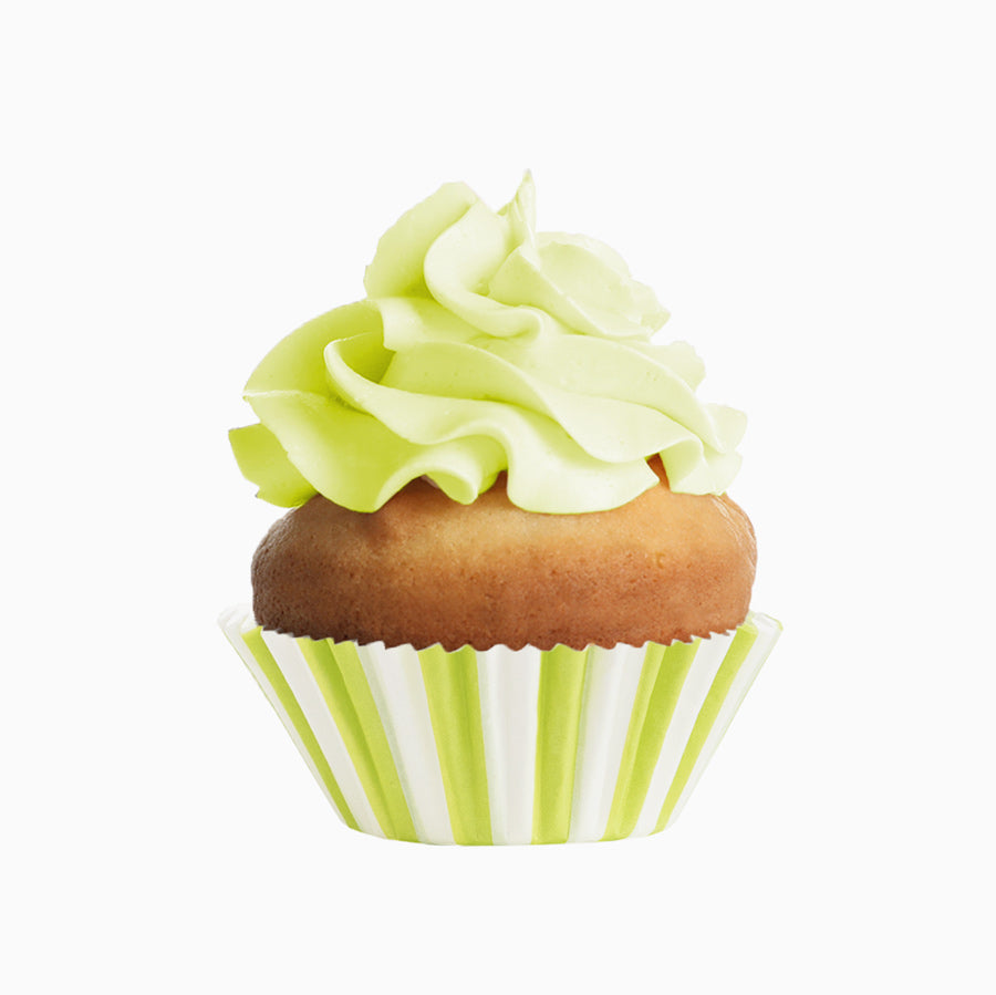 Molde Magdalena Redondo Papel Rayas Ø 5.2 x 3 cm Verde Lima (50 uds)