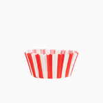 Molde Magdalena Redondo Papel Rayas Ø 5.2 x 3 cm Rojo (50 uds)
